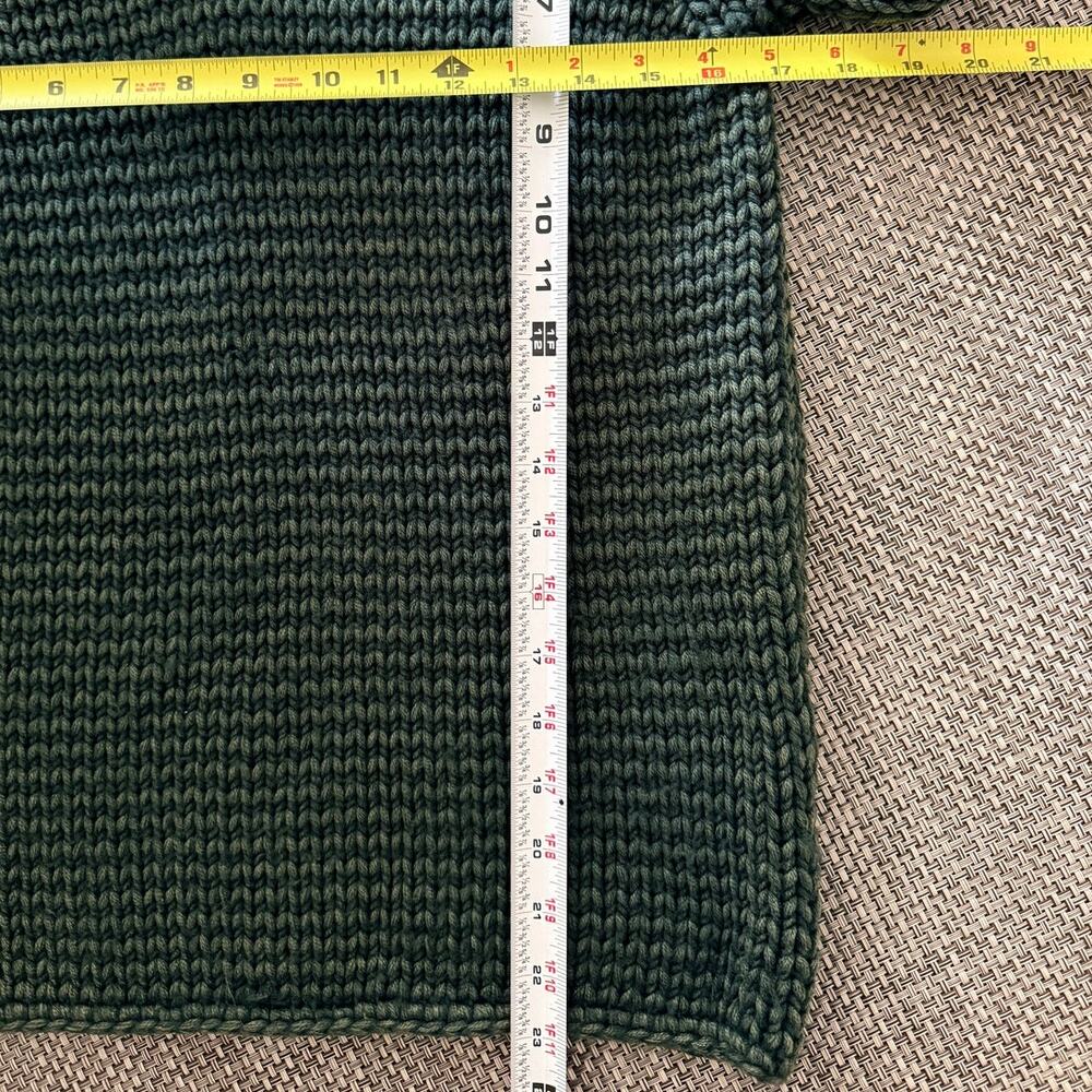 T by ALEXANDER WANG 100% Wool Chunky Crochet Knit Hoodie Tunic Sweater S Green - Picture 4 of 4